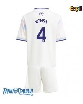 Aston Villa Ezri Konsa #4 Echipament de Fotbal Replică 2025-26 Copii Treilea (+ Șorturi)